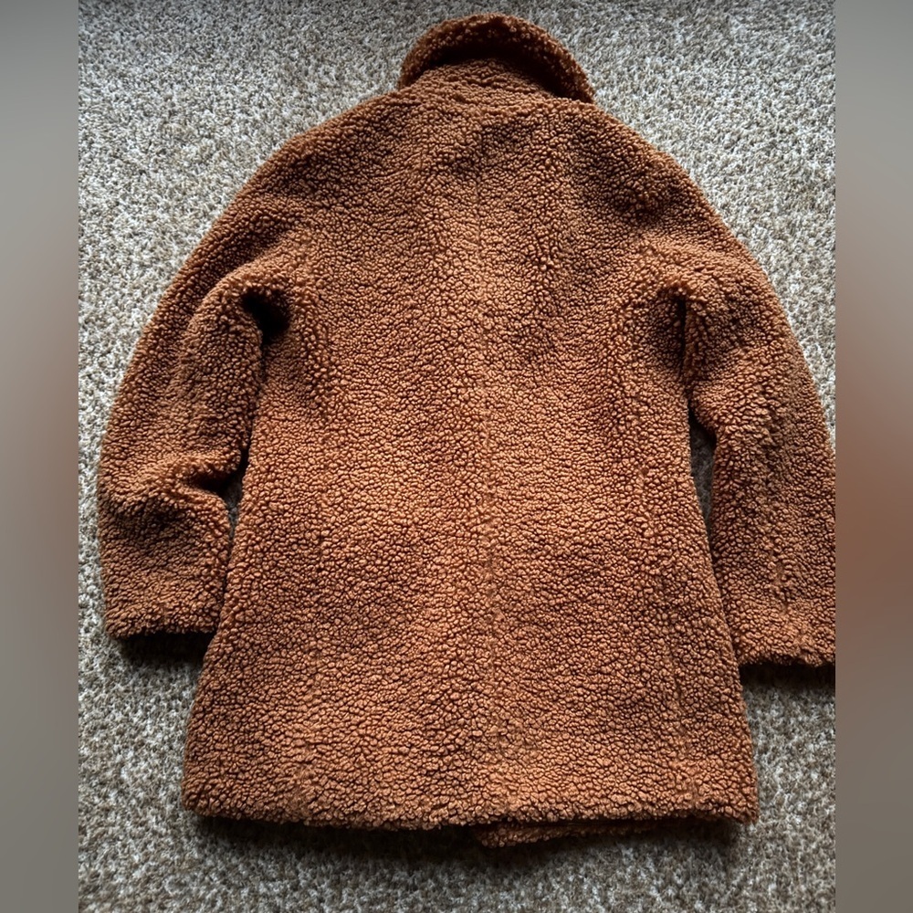 J. Crew Teddy Sherpa Jacket In Adobe Clay Size XS ba527 Sold Out Online - Picture 2 of 4